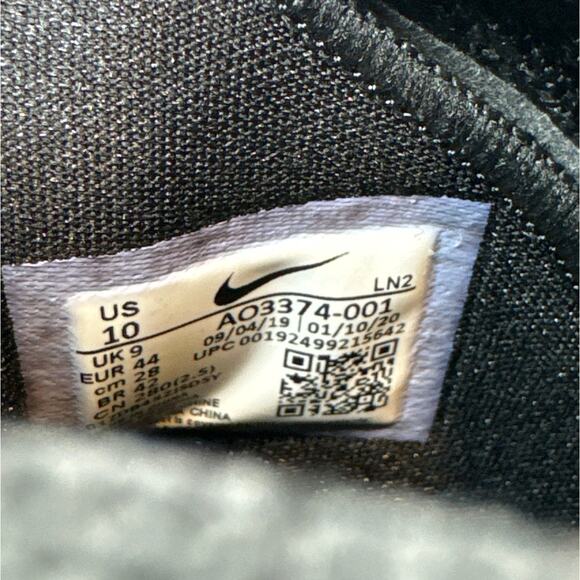 Nike Alpha Menace Elite 2 Flyknit Black Football Cleats Mens Size 10 AO3374-001 - Picture 11 of 11